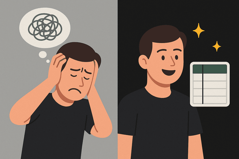 Frustrated person forgetting idea